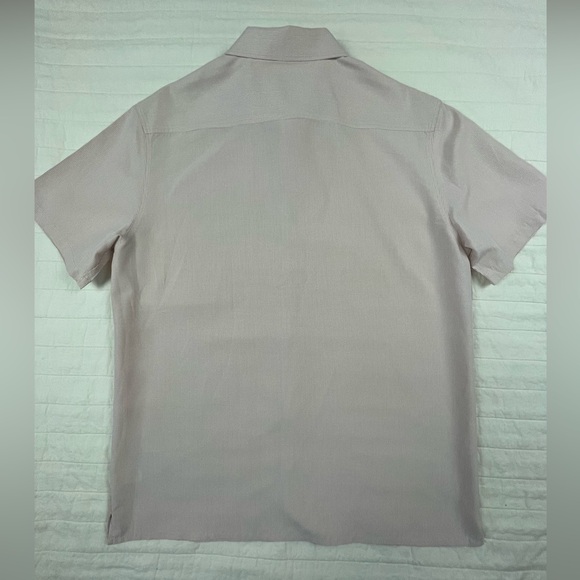 Quiksilver Peachy Tan Pin Check Casual Button Down Shirt XL - Picture 7 of 9